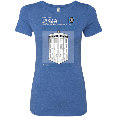 T-Shirts Vintage Royal / Small TARDIS SERVICE AND REPAIR MANUAL Women's Triblend T-Shirt