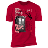 T-Shirts Red / S Tardis Sumi-e Men's Premium T-Shirt