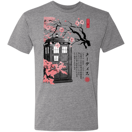 T-Shirts Premium Heather / S Tardis Sumi-e Men's Triblend T-Shirt