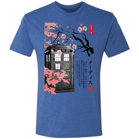 T-Shirts Vintage Royal / S Tardis Sumi-e Men's Triblend T-Shirt