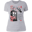 T-Shirts Heather Grey / S Tardis Sumi-e Women's Premium T-Shirt