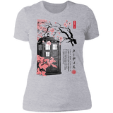 T-Shirts Heather Grey / S Tardis Sumi-e Women's Premium T-Shirt