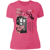 T-Shirts Hot Pink / S Tardis Sumi-e Women's Premium T-Shirt