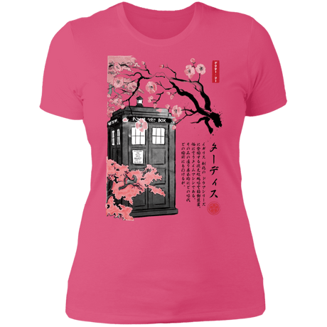 T-Shirts Hot Pink / S Tardis Sumi-e Women's Premium T-Shirt
