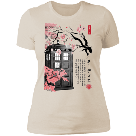 T-Shirts Ivory/ / S Tardis Sumi-e Women's Premium T-Shirt