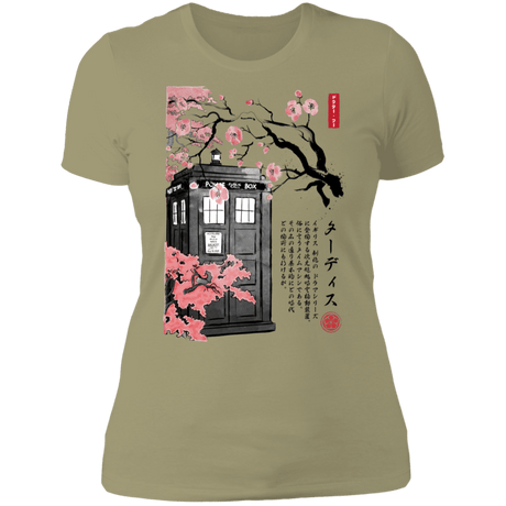 T-Shirts Light Olive / S Tardis Sumi-e Women's Premium T-Shirt