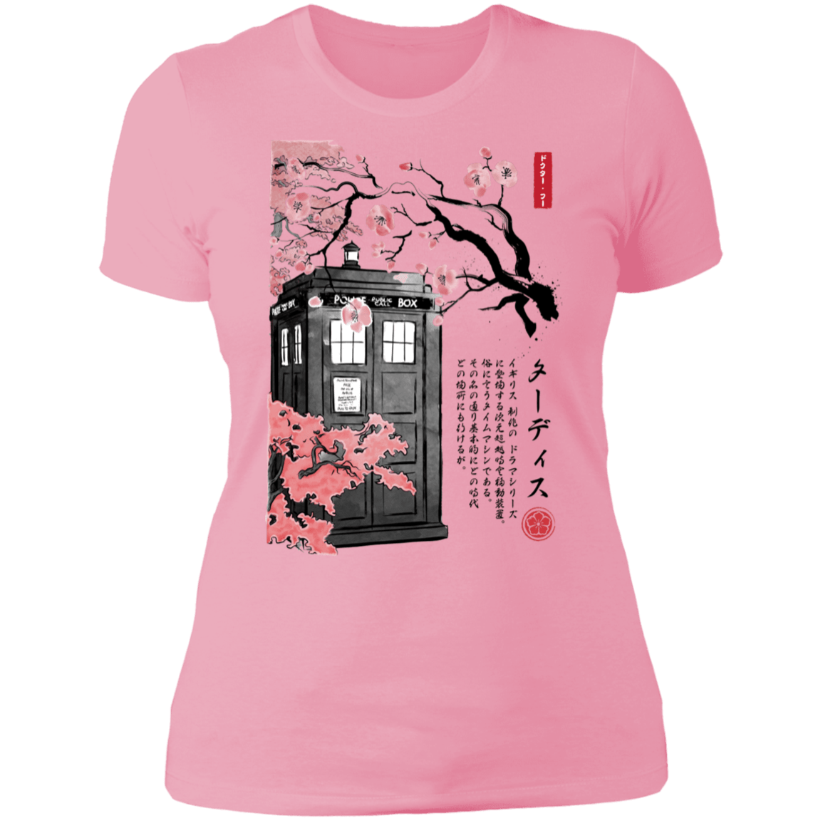 T-Shirts Light Pink / S Tardis Sumi-e Women's Premium T-Shirt