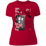 T-Shirts Red / S Tardis Sumi-e Women's Premium T-Shirt