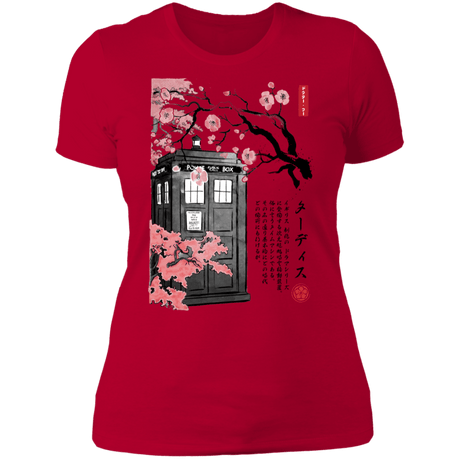 T-Shirts Red / S Tardis Sumi-e Women's Premium T-Shirt