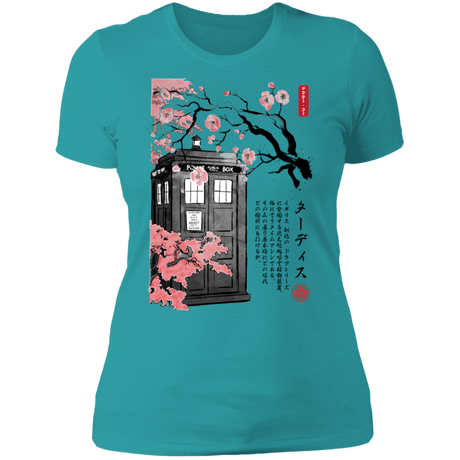 T-Shirts Tahiti Blue / S Tardis Sumi-e Women's Premium T-Shirt