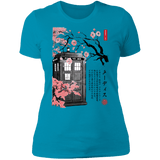 T-Shirts Turquoise / S Tardis Sumi-e Women's Premium T-Shirt