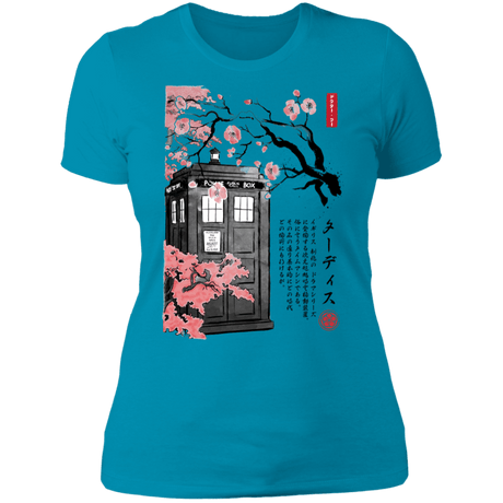 T-Shirts Turquoise / S Tardis Sumi-e Women's Premium T-Shirt