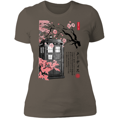 T-Shirts Warm Grey / S Tardis Sumi-e Women's Premium T-Shirt