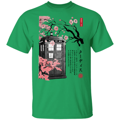 T-Shirts Irish Green / YXS Tardis Sumi-e Youth T-Shirt
