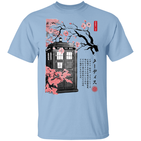 T-Shirts Light Blue / YXS Tardis Sumi-e Youth T-Shirt