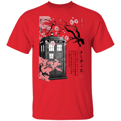 T-Shirts Red / YXS Tardis Sumi-e Youth T-Shirt