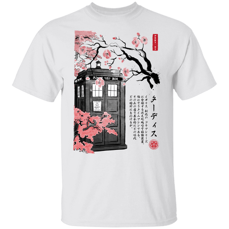 T-Shirts White / YXS Tardis Sumi-e Youth T-Shirt
