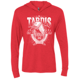 T-Shirts Vintage Red / X-Small Tardis Triblend Long Sleeve Hoodie Tee