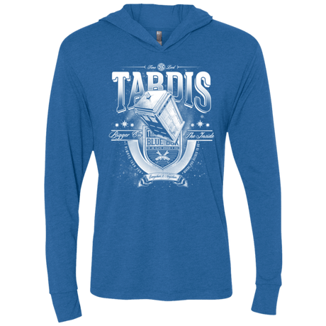 T-Shirts Vintage Royal / X-Small Tardis Triblend Long Sleeve Hoodie Tee