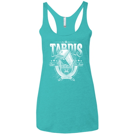 T-Shirts Tahiti Blue / X-Small Tardis Women's Triblend Racerback Tank
