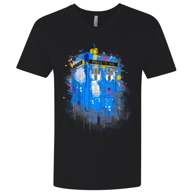 T-Shirts Black / X-Small Tardisplash Men's Premium V-Neck