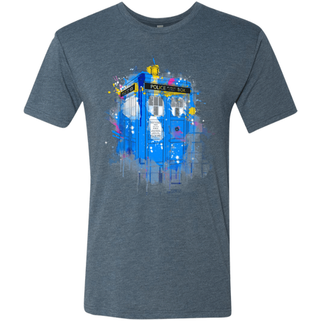 T-Shirts Indigo / S Tardisplash Men's Triblend T-Shirt