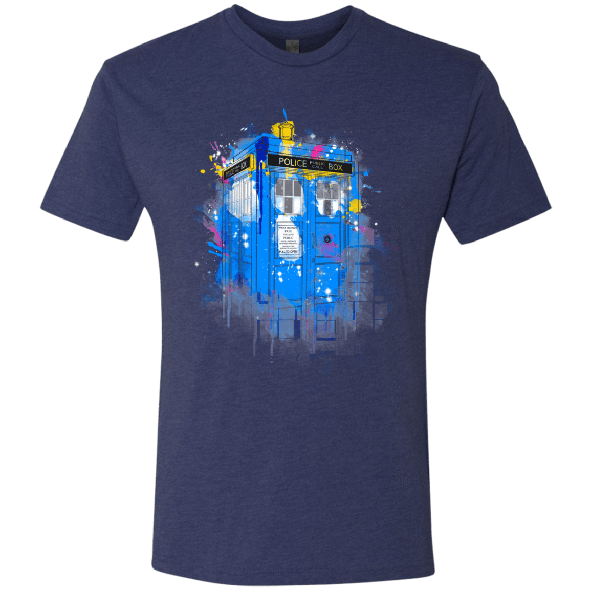 T-Shirts Vintage Navy / S Tardisplash Men's Triblend T-Shirt