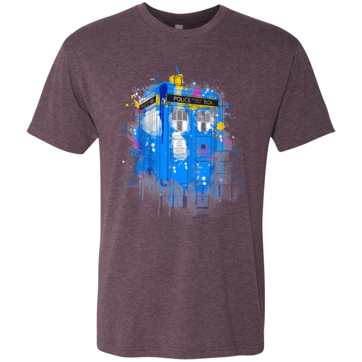 T-Shirts Vintage Purple / S Tardisplash Men's Triblend T-Shirt