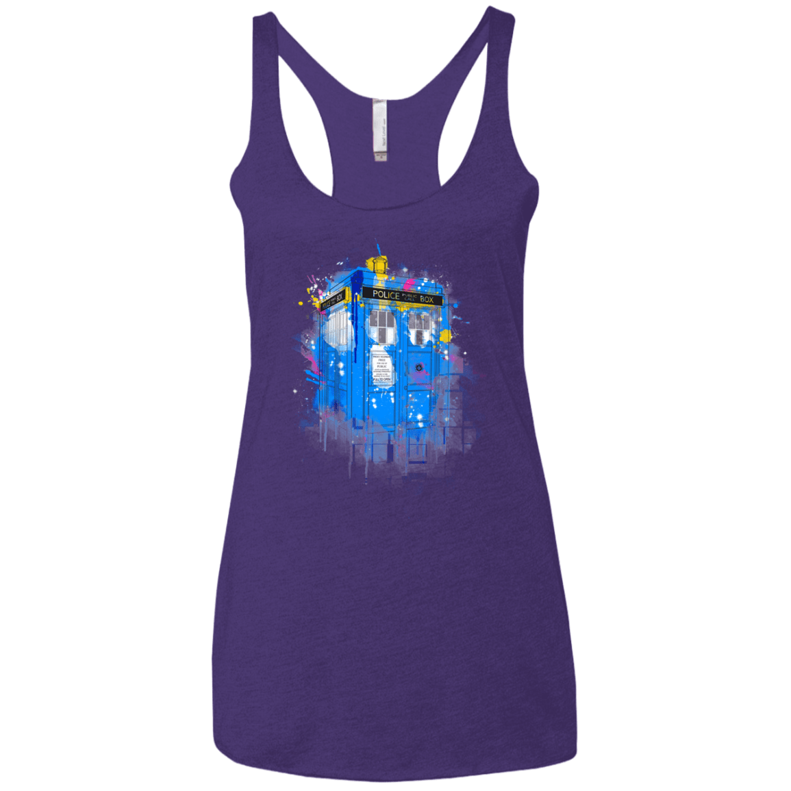 Tardisplash Women's Triblend Racerback Tank