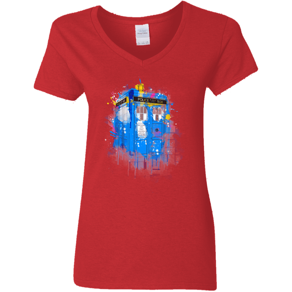 Tardisplash Women's V-Neck T-Shirt