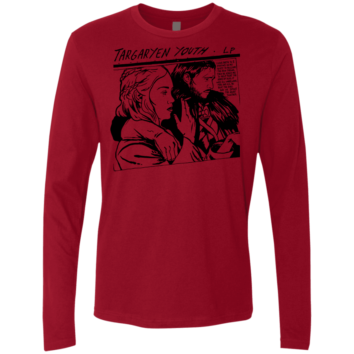 T-Shirts Cardinal / S Targaryen Youth Men's Premium Long Sleeve
