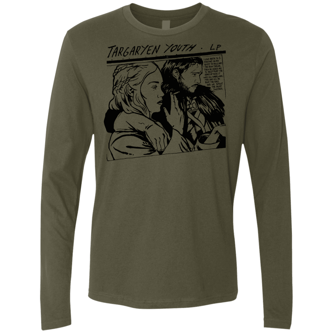 T-Shirts Military Green / S Targaryen Youth Men's Premium Long Sleeve