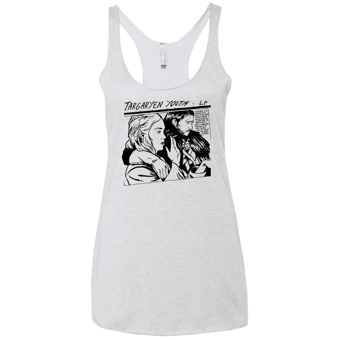 T-Shirts Heather White / X-Small Targaryen Youth Women's Triblend Racerback Tank