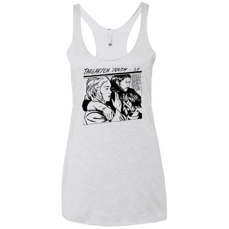 T-Shirts Heather White / X-Small Targaryen Youth Women's Triblend Racerback Tank