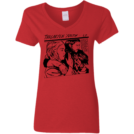 T-Shirts Red / S Targaryen Youth Women's V-Neck T-Shirt