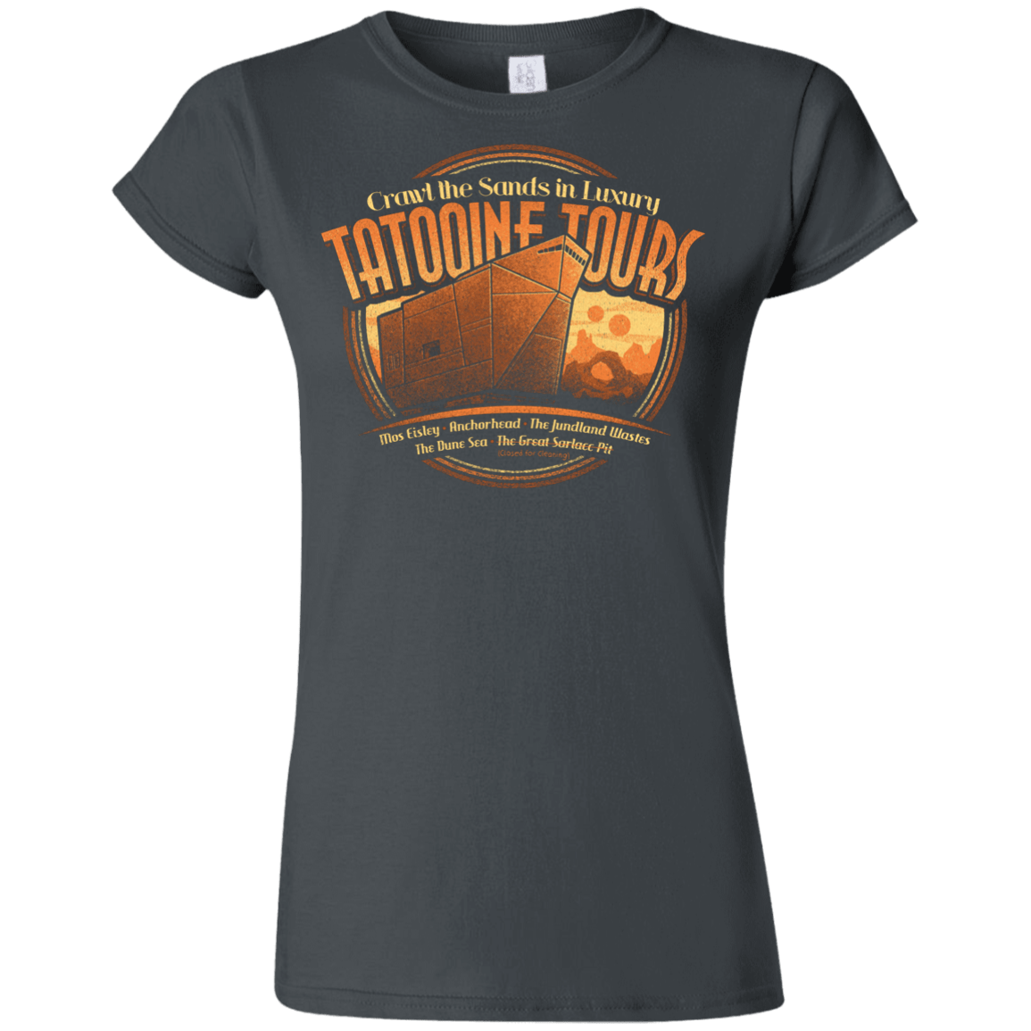 T-Shirts Charcoal / S Tatooine Tours Junior Slimmer-Fit T-Shirt