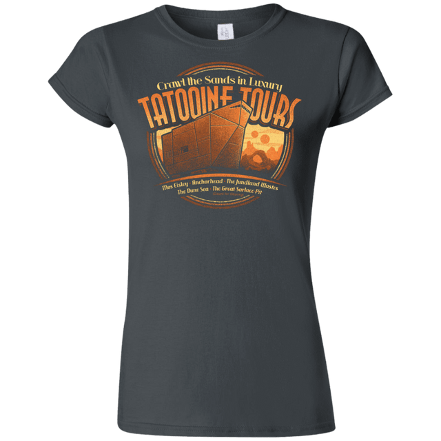 T-Shirts Charcoal / S Tatooine Tours Junior Slimmer-Fit T-Shirt