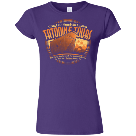 T-Shirts Purple / S Tatooine Tours Junior Slimmer-Fit T-Shirt