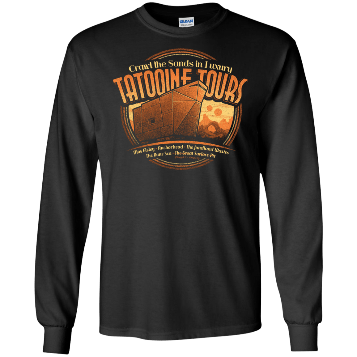 T-Shirts Black / S Tatooine Tours Men's Long Sleeve T-Shirt