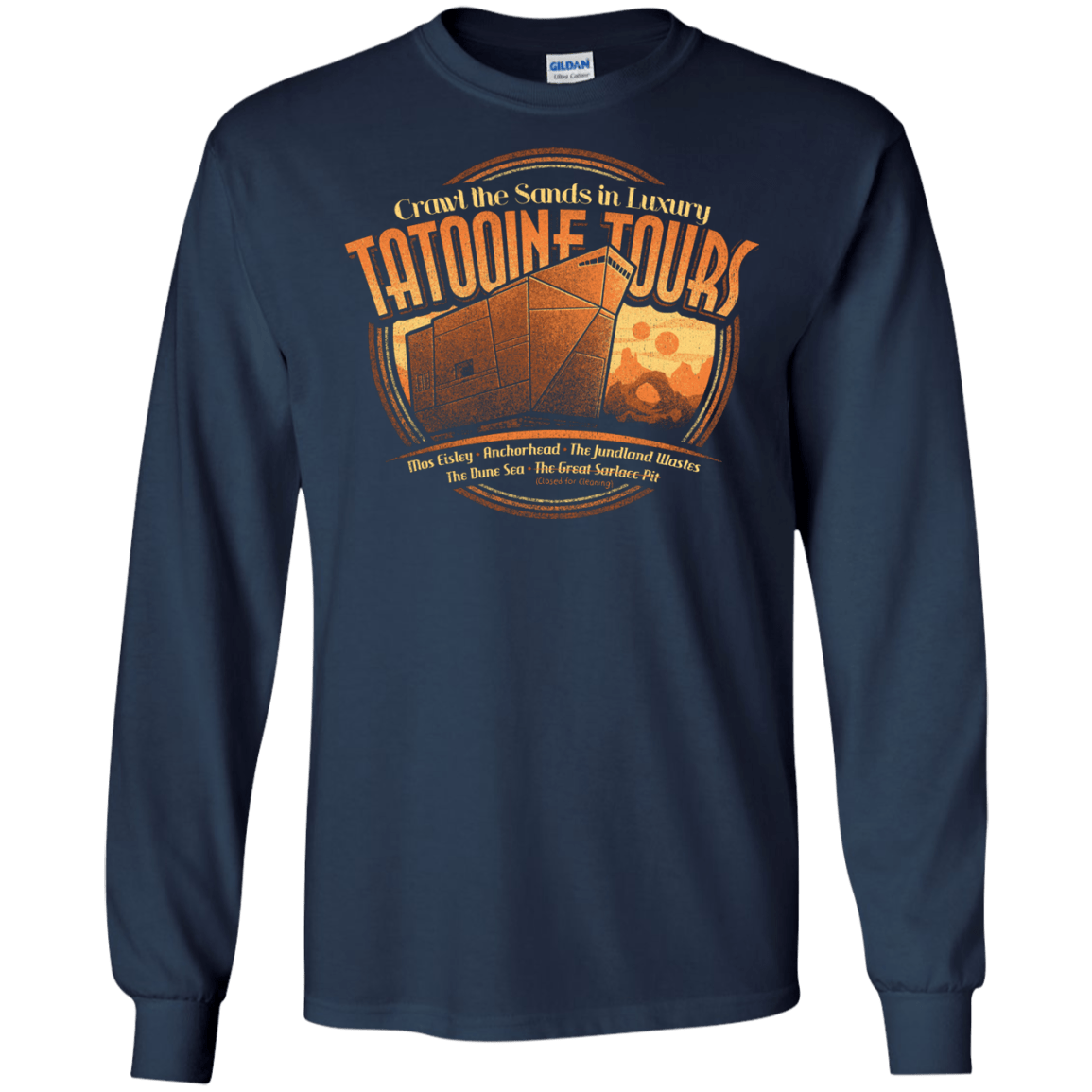 T-Shirts Navy / S Tatooine Tours Men's Long Sleeve T-Shirt