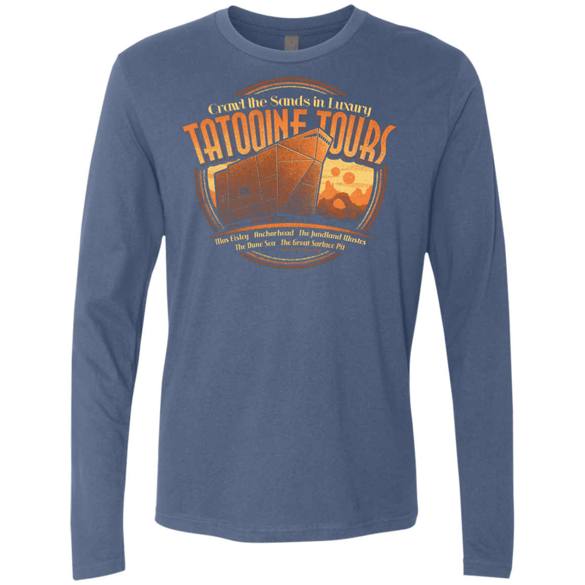 T-Shirts Indigo / S Tatooine Tours Men's Premium Long Sleeve