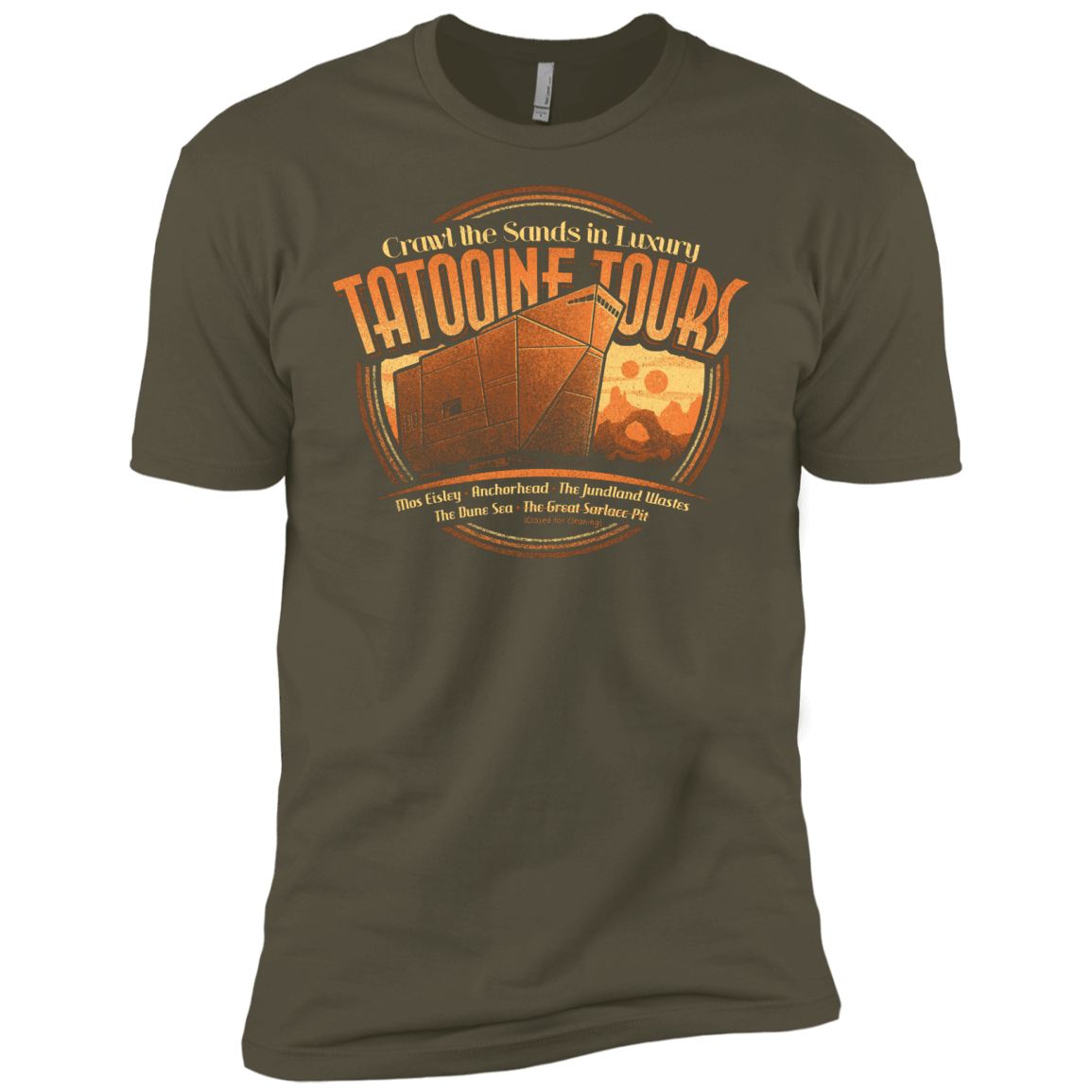 T-Shirts Military Green / X-Small Tatooine Tours Men's Premium T-Shirt