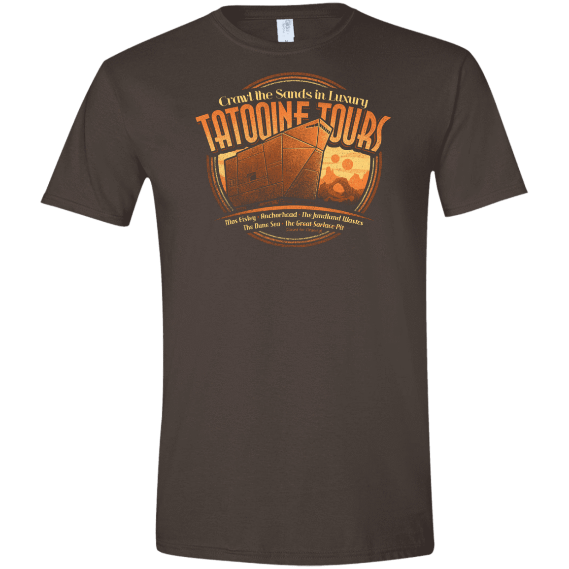 T-Shirts Dark Chocolate / S Tatooine Tours Men's Semi-Fitted Softstyle