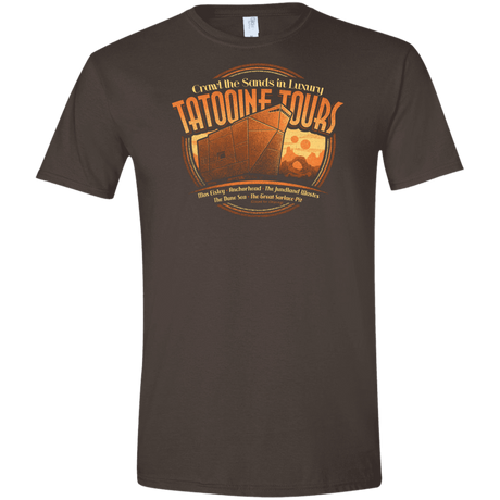 T-Shirts Dark Chocolate / S Tatooine Tours Men's Semi-Fitted Softstyle