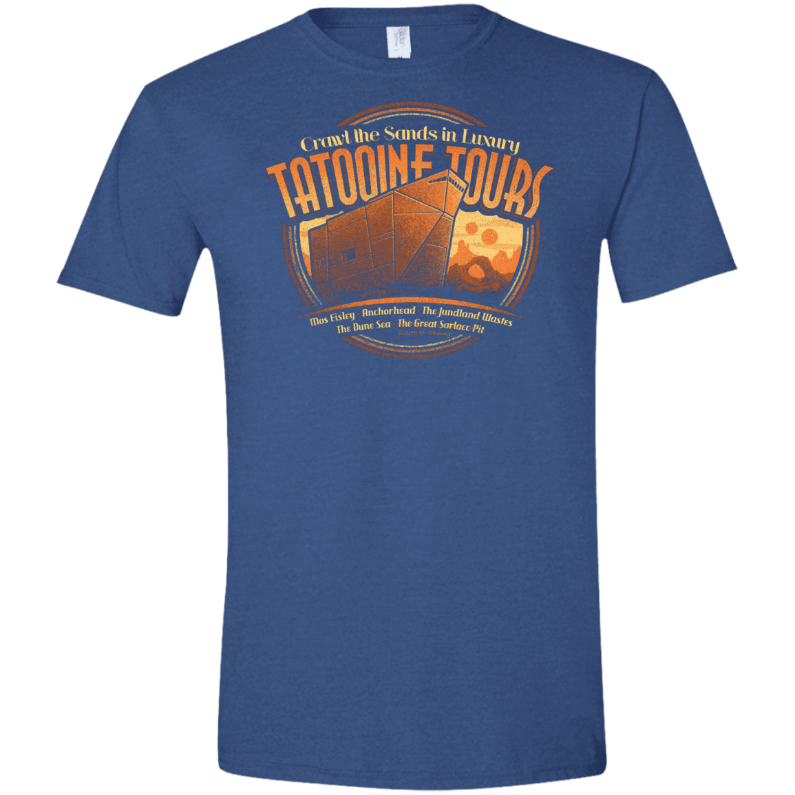 T-Shirts Heather Royal / X-Small Tatooine Tours Men's Semi-Fitted Softstyle