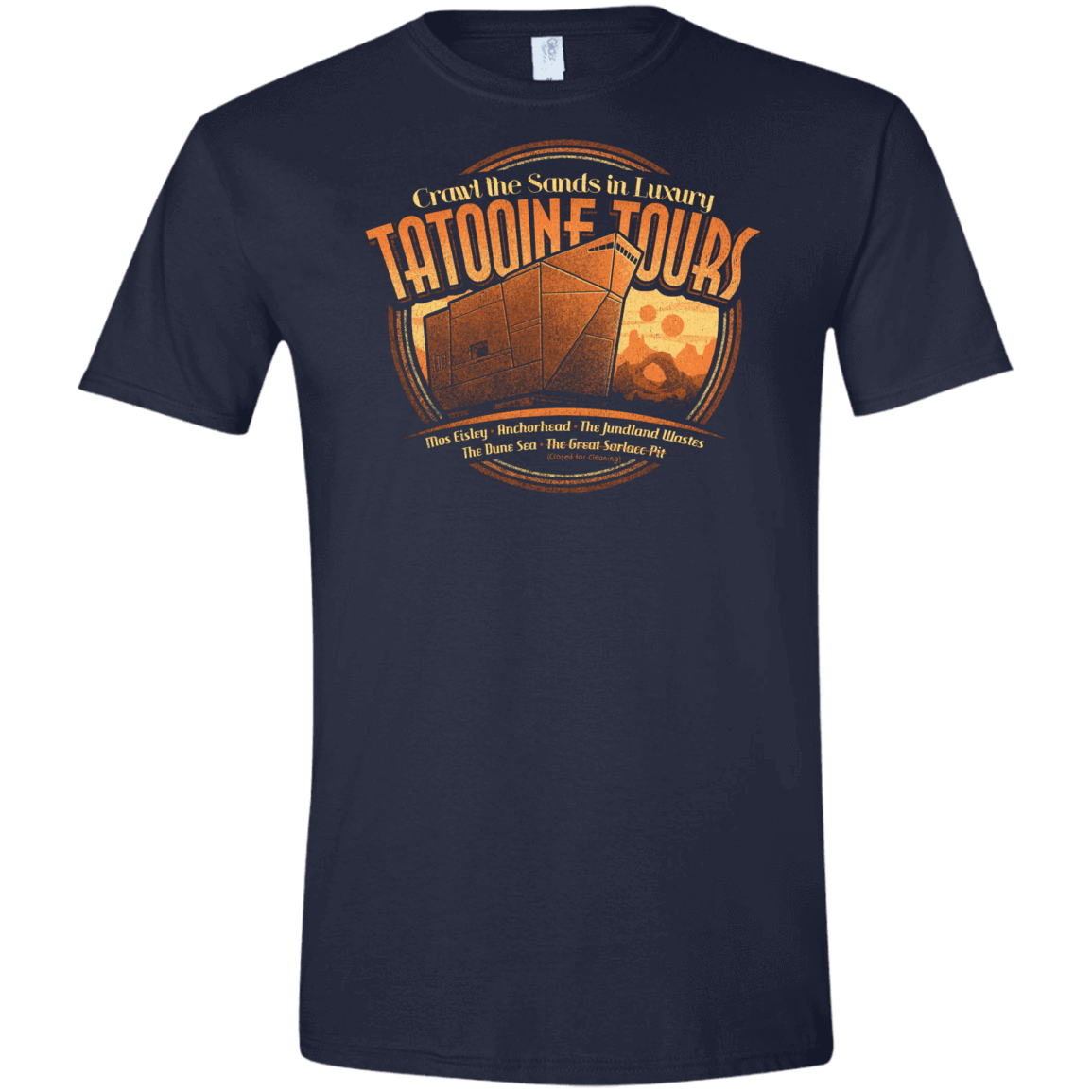 T-Shirts Navy / X-Small Tatooine Tours Men's Semi-Fitted Softstyle