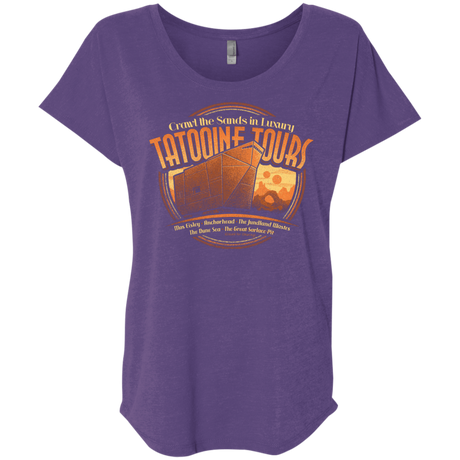 T-Shirts Purple Rush / X-Small Tatooine Tours Triblend Dolman Sleeve