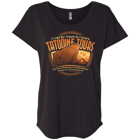 T-Shirts Vintage Black / X-Small Tatooine Tours Triblend Dolman Sleeve