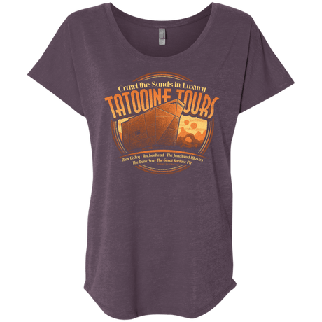 T-Shirts Vintage Purple / X-Small Tatooine Tours Triblend Dolman Sleeve