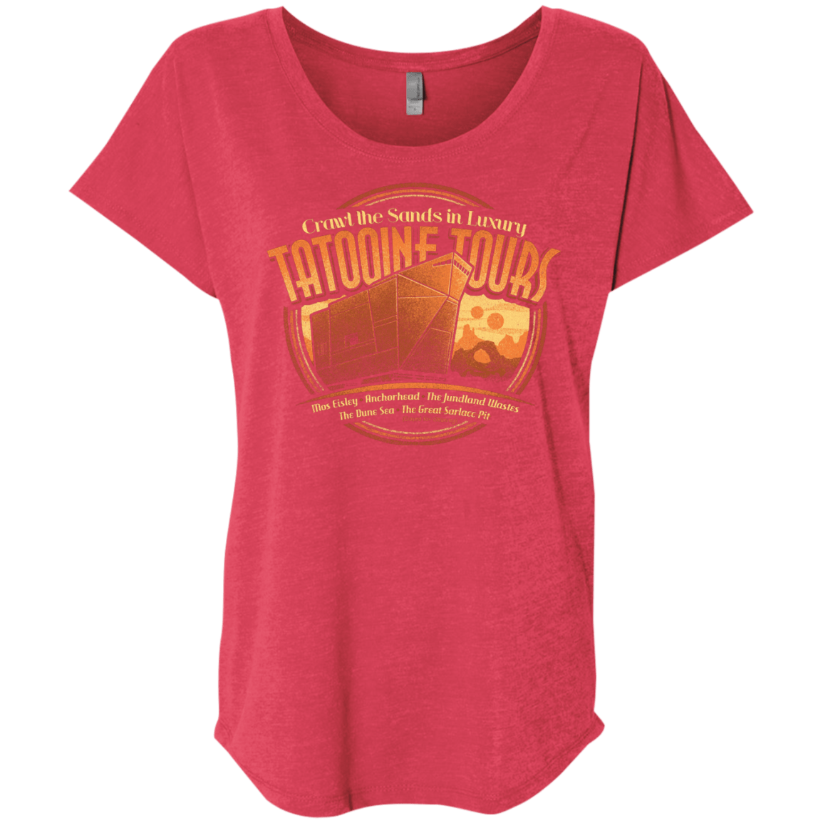 T-Shirts Vintage Red / X-Small Tatooine Tours Triblend Dolman Sleeve